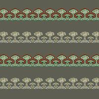 Border sets of ornamental designs on a gray background vector