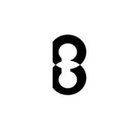 Latter B symbol modern vector logotype