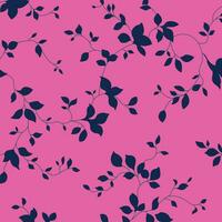 A minimalist pink and black leaf pattern on a soft background vector