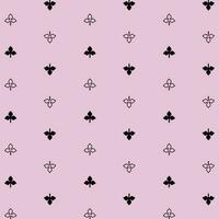 A pink background with black fleurons pattern vector