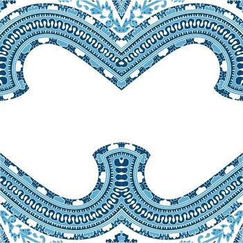 A blue and white pattern with a white background vector