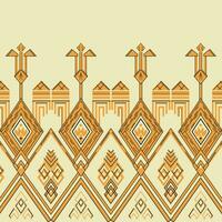 A seamless repeated border pattern with a beige background vector