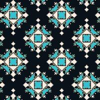 A blue and white pattern on a black background vector