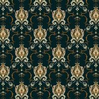 A blue and brown wallpaper with a pattern on it, repeated pattern, wall art vector