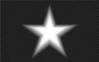 Horizontal star frame halftone gradient grunge overlay background vector