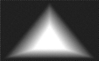 Horizontal triangle frame halftone gradient grunge overlay background vector