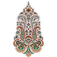 A colorful paisley design on a white background vector