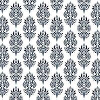 A blue and white floral geometric pattern on a white background vector