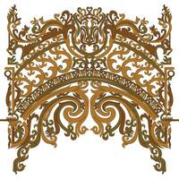 An intricate and detailed ornate design on a clean white background vector