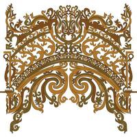 An intricate and detailed ornate design on a clean white background vector