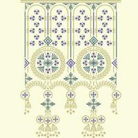 A pattern with a cross symbolizing faith and spirituality vector