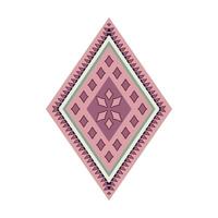 A diamond-shaped pattern abstract in vibrant pink and purple hues against a clean white background vector