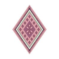 A diamond-shaped pattern abstract in vibrant pink and purple hues against a clean white background vector