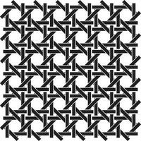 A black and white pattern creating illusion of symmetrical stitch effect illusion vector