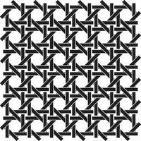 A black and white pattern creating illusion of symmetrical stitch effect illusion vector