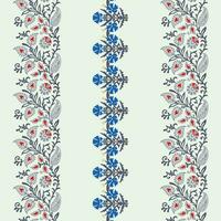 A vibrant floral pattern border on a clean light backdrop vector