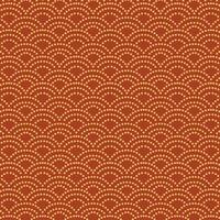 Abstract circles and dots on an orange background, seamless pattern vector