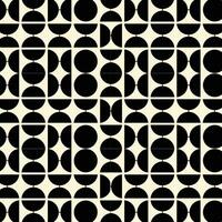 A monochromatic abstract pattern featuring circular shapes, seamless repeated pattern vector