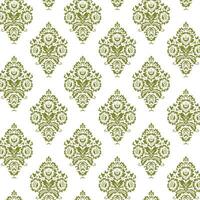 A golden floral pattern on a white background vector