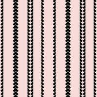 A black and white border patterns on a pink background vector