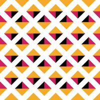 A vibrant geometric pattern with black, pink, and yellow triangles vector