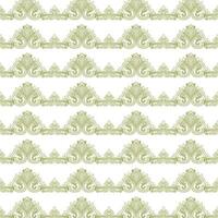 A vibrant green and white floral border pattern vector