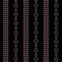 Abstract artwork with red, white, and blue pattern lines on a black background vector
