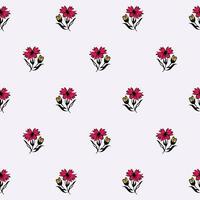 A pattern of red flower booties on a white background vector