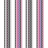 A vibrant striped zig zag borders in pink, purple, and black colors vector