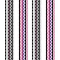 A vibrant striped zig zag borders in pink, purple, and black colors vector