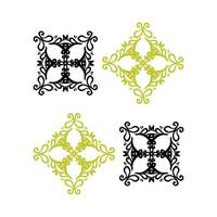 Four ornamental designs on a white background vector