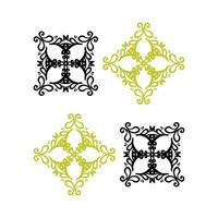 Four ornamental designs on a white background vector