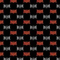 A black background with red and white abstract designs vector
