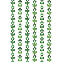 A vibrant pattern of green leaves on a crisp white background vector