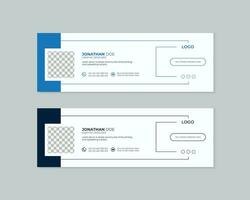 Creative Email Signature Layout vector