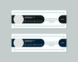 modern creative email signature design template vector