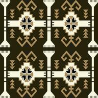 A brown and white pattern with geometric shapes vector