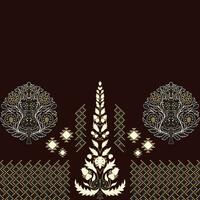 A contemporary stylized design on a warm brown background, border vector
