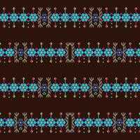 Snowflakes on a brown background, creating a beautiful and intricate pattern, repeated seamless pattern, border vector