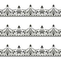 A delicate lace border on a clean white background vector