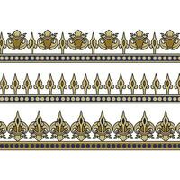 A set of three abstract border patterns vector