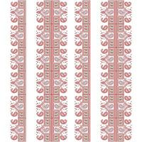 A vibrant red and white striped pattern borders on a clean white background vector