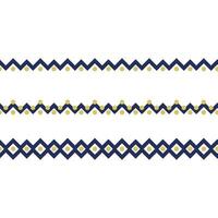 Abstract blue and gold borders on white background vector