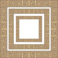 A intricate pattern inside a square frame vector