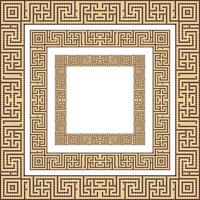 A intricate pattern inside a square frame vector