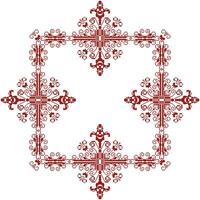 A red and white pattern on a white background vector
