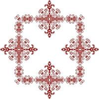 A red and white pattern on a white background vector