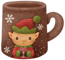 Cute Christmas Mug Illustration png