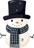 caprichoso inverno charme com adorável boneco de neve png