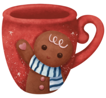 Cute Christmas Mug Illustration png